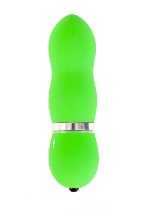Вибратор водонепроницаемый зеленый 10 см