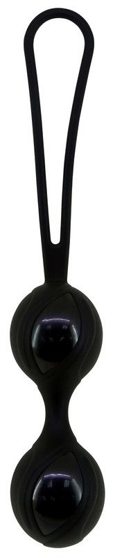 Вагинальные шарики Seven Creations силиконовые черные 3,5 см