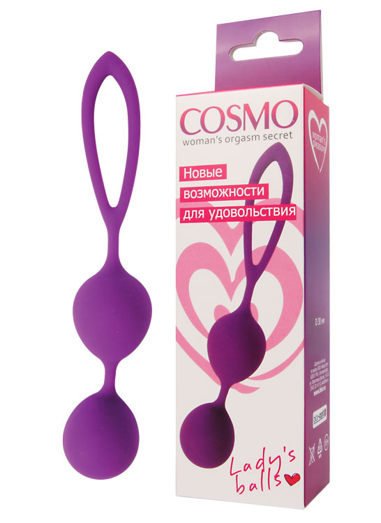 Вагинальные шарики Cosmo фиолетовые 17 см