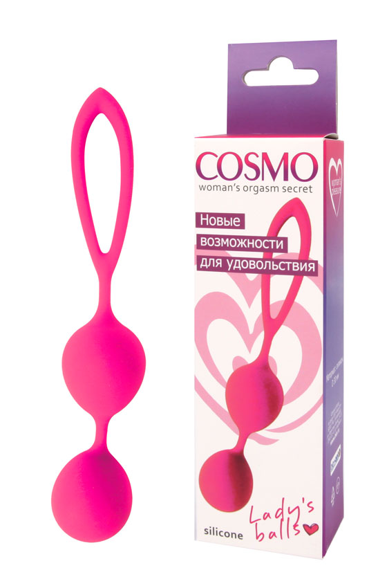 Вагинальные шарики Cosmo розовые 17 см