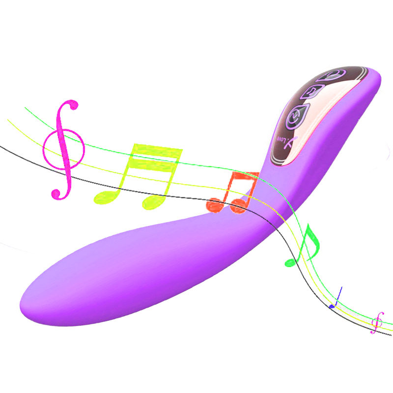Вибратор Dorа с функцией музыкальной вибрации фиолетовый 21 см