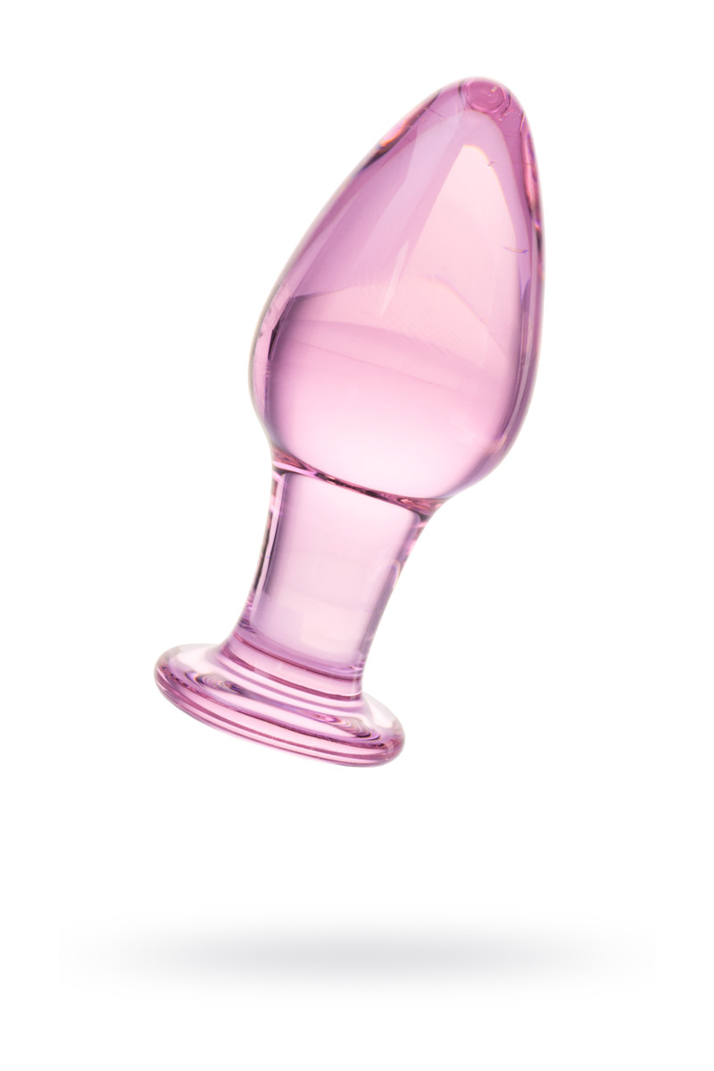 Анальная втулка стеклянная розовая 10 см