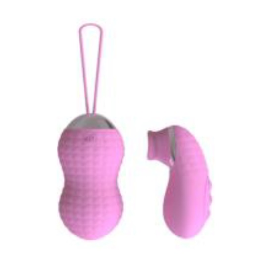 Вагинальные шарики Sally с вибрацией и пультом ДУ розовые