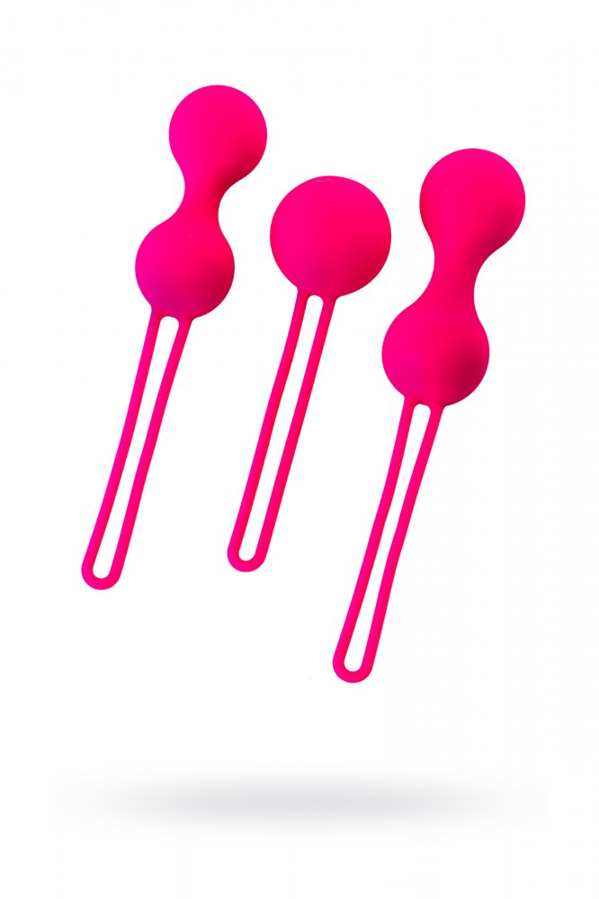 Набор вагинальных шариков Штучки-дрючки силикон розовый, 3 шт
