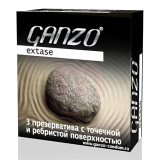 Презервативы точечно-ребристые Ganzo Extase № 3 шт