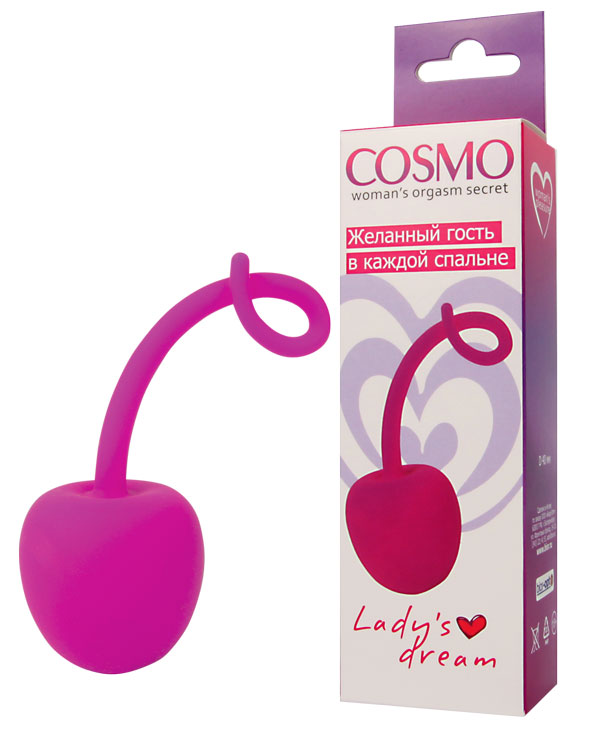 Вагинальный шарик Cosmo розовый 10 см