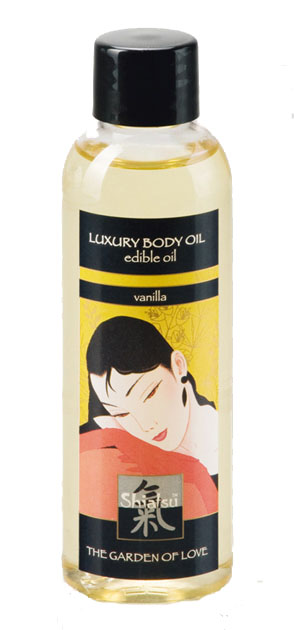 Съедобное масло для тела с ароматом ванили 100 мл