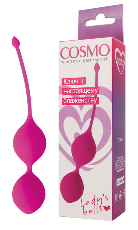 Вагинальные шарики Cosmo фиолетовые 20 см