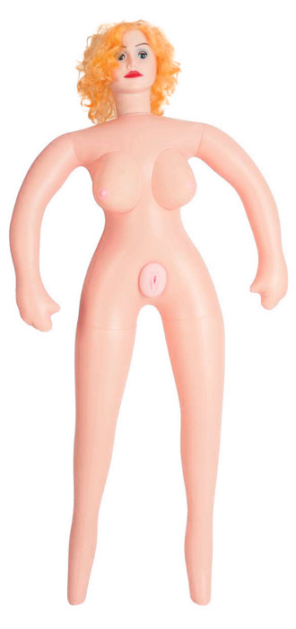 Кукла надувная с реалистичной головой и вставкой вагина – анус