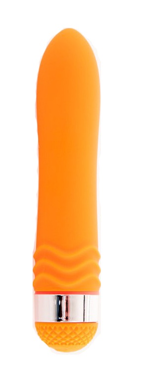 Вибратор водонепроницаемый оранжевый 14 см
