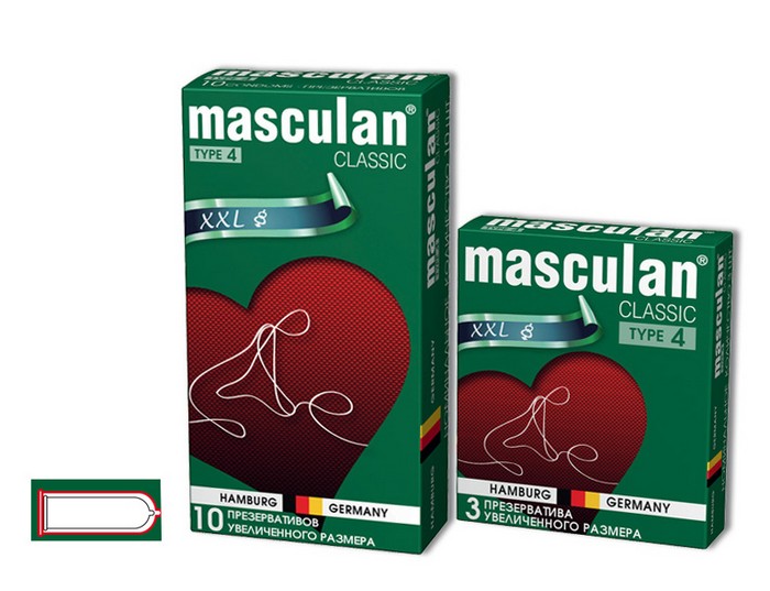 Презервативы Masculan Classic 4 увеличенного размера XXL 10 шт