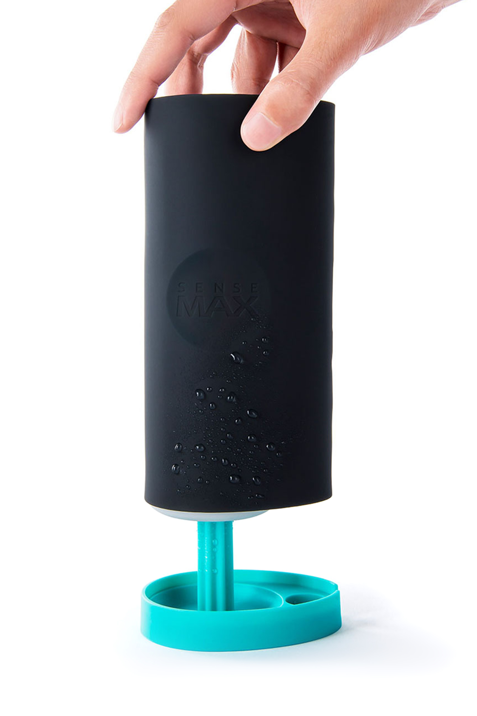 Мастурбатор нереалистичный Sense Max силикон чёрный 18.5 см