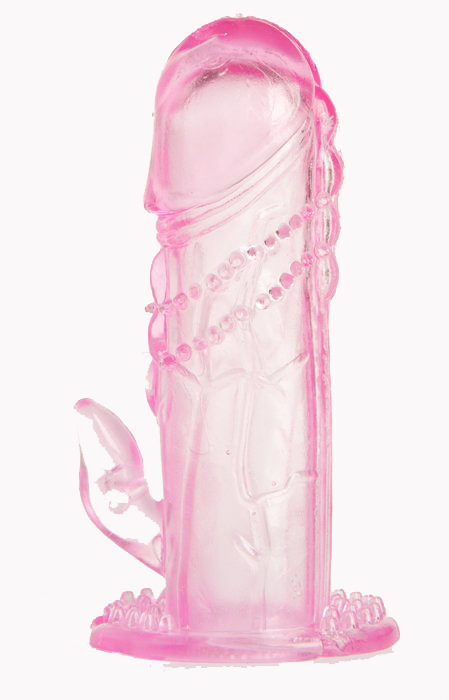 Насадка гелевая розовая Toyfa 13 см
